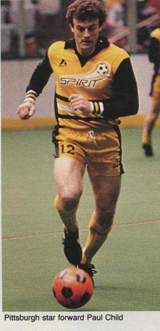 Paul Child on the ball in the 1982-83 road kit